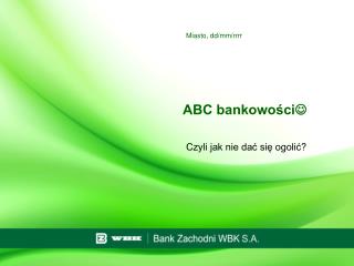 ABC bankowości 