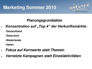 Marketing Sommer 2010