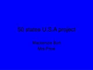 50 states U.S.A project