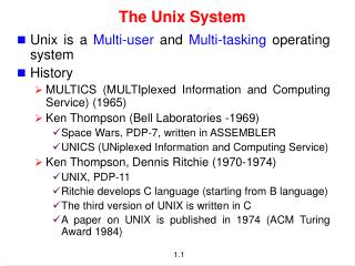 The Unix System
