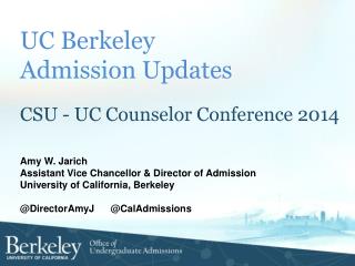 UC Berkeley Admission Updates