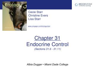 Chapter 31 Endocrine Control (Sections 31.6 - 31.11)