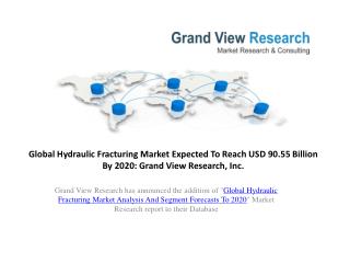 Hydraulic Fracturing Market ForecastTo 2020
