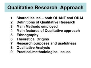 Qualitative Research Approach