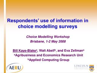 Respondents’ use of information in choice modelling surveys