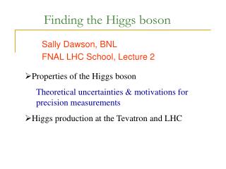 Finding the Higgs boson