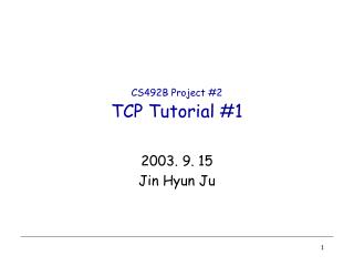 CS492B Project #2 TCP Tutorial #1
