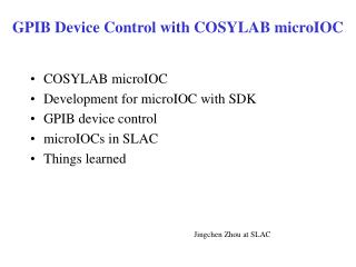 GPIB Device Control with COSYLAB microIOC