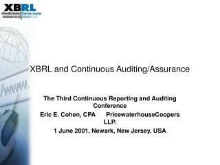 XBRL and Continuous Auditing/Assurance