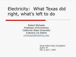 Electricity: What Texas did right, what’s left to do