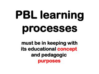 PBL learning processes