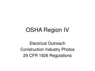 OSHA Region IV