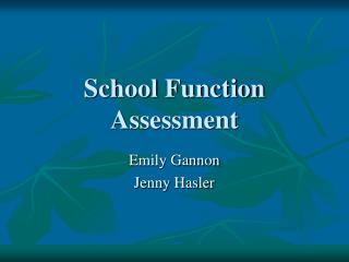 School Function Assessment