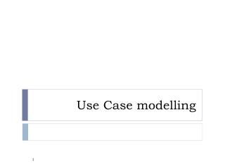 Use Case modelling