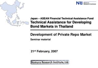 Development of Private Repo Market Seminar material