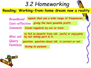 3.2 Homeworking