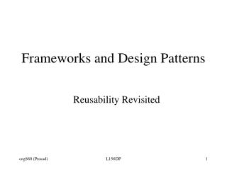 Frameworks and Design Patterns