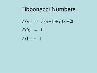 Fibbonacci Numbers