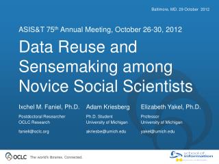 Data Reuse and Sensemaking among Novice Social Scientists