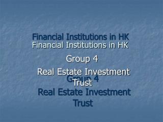 Financial Institutions in HK