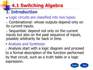 4.1 Switching Algebra