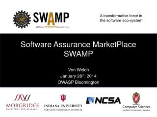 Software Assurance MarketPlace SWAMP