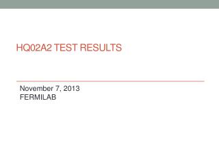 HQ02a2 test RESULTS
