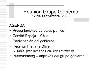 Reunión Grupo Gobierno 12 de septiembre, 2006