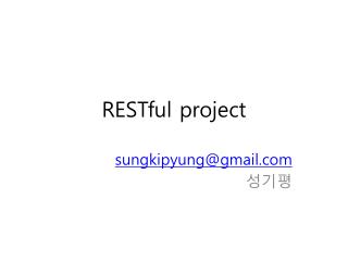 RESTful project