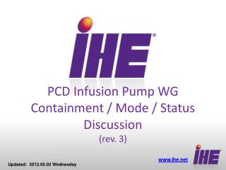 PCD Infusion Pump WG Containment / Mode / Status Discussion (rev. 3)