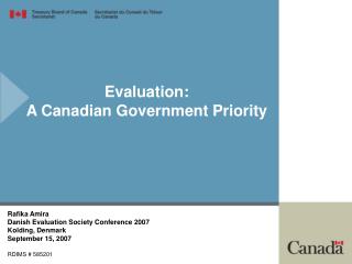 Evaluation: A Canadian Government Priority