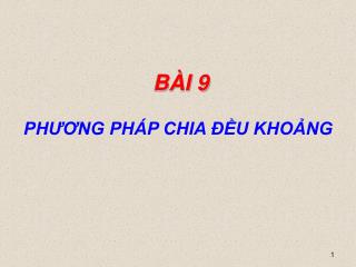 BÀI 9