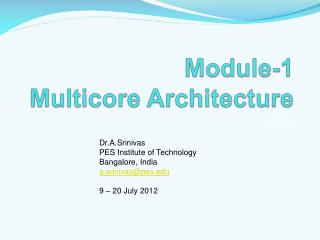 Module-1 Multicore Architecture