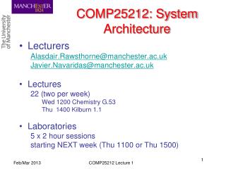 COMP25212: System Architecture