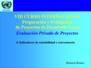 VIII CURSO INTERNACIONAL Preparación y Evaluación de Proyectos de Desarrollo Local