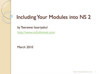 Including Your Modules into NS 2