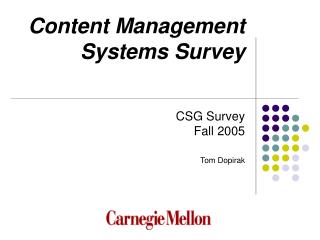 Content Management Systems Survey