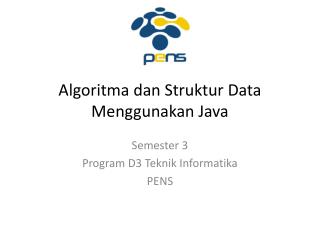Algoritma dan Struktur Data Menggunakan Java