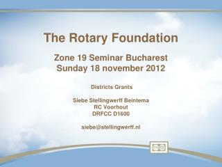Rotary Foundation Motto &amp; Mission