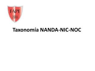 Taxonomía NANDA-NIC-NOC 
