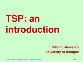TSP: an introduction