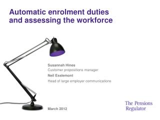 Automatic enrolment duties and assessing the workforce