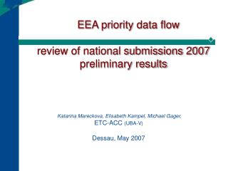 EEA priority data flow review of national submissions 2007 preliminary results