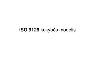 ISO 9126 kokybės modelis