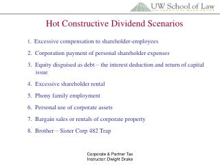 Hot Constructive Dividend Scenarios