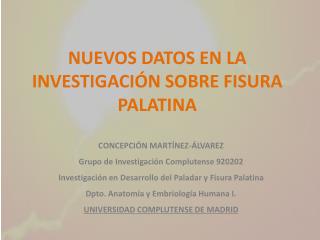 CONCEPCIÓN MARTÍNEZ-ÁLVAREZ Grupo de Investigación Complutense 920202