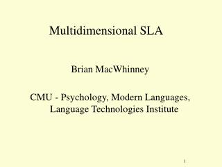 Multidimensional SLA