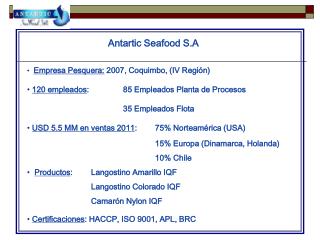 Antartic Seafood S.A