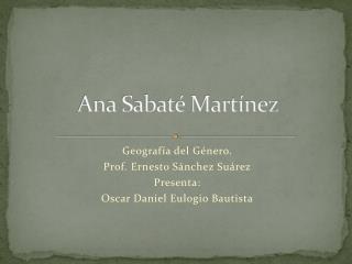 Ana Sabaté Martínez