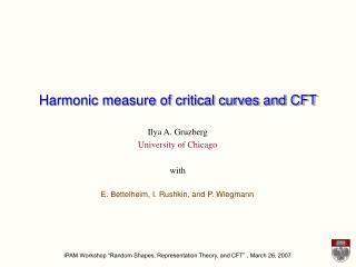 Harmonic measure of critical curves and CFT